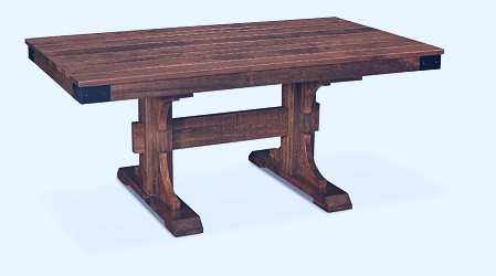 Express Ship Montauk Trestle II Table in your choice of wood and finish –  Modern Bungalow